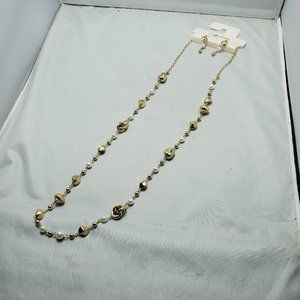 Bonworth gold pearl necklace set